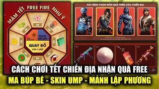 Free Fire | Hướng Dẫn Chơi Tết Chiến Địa Nhận Ma Búp Bê, Skin UMP, Mảnh Lập Phương | Rikaki Gaming