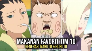 Tim yang Paling Doyan Makan? Inilah Makanan Favorit Tim 10 Generasi Naruto dan Boruto