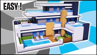 Cara Membuat Rumah Modern Super Mewah [ RUMAH SULTAN ] ! || Minecraft Modern Pt.37