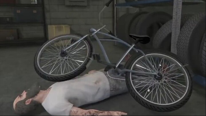 Glitching a Bicycle inside Trevor's Garage (Grand Theft Auto V)