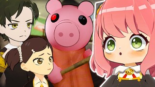 Anya, Damian e Becky conhecem a PIGGY no Roblox no Spy x Family Vr!