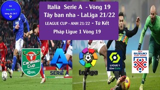 Tin Bóng đá Kết quả giải VĐQG Ý, Pháp, Tây Ban Nha, Leacup Anh 21/22, Suzuki cup 2020