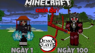 TÓM TẮT 100 NGÀY SINH TỒN LÀM CHÚA QUỶ MINECRAFT DEMON SLAYER