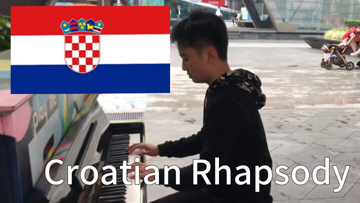 【Street Performance】Maksim Mrvica - "Croatian Rhapsody" Piano Cover