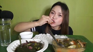 SINIGANG NA LECHON AT ADOBONG PUSIT