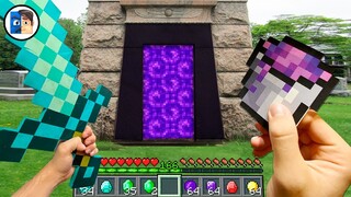 Minecraft in Real Life POV Realistic NETHER PORTAL Minecraft RTX Animation  創世神第一人稱真人版