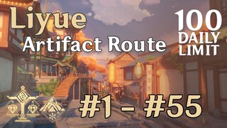 [Version 2.0] Liyue Daily Artifact ONLY Route | 100 Investigate Limit | Genshin Impact