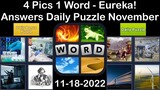 4 Pics 1 Word - Eureka! - 18 November 2022 - Answer Daily Puzzle + Bonus Puzzle