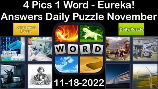 4 Pics 1 Word - Eureka! - 18 November 2022 - Answer Daily Puzzle + Bonus Puzzle