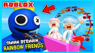 BANG BOY DAN CACA NAIK ROLER COASTER RAINBOW FRIENDS DI ROBLOX