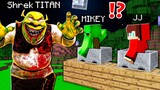 How Creepy SHREK TITAN CAME and ATTACK MIKEY and JJ ? - in Minecraft Maizen