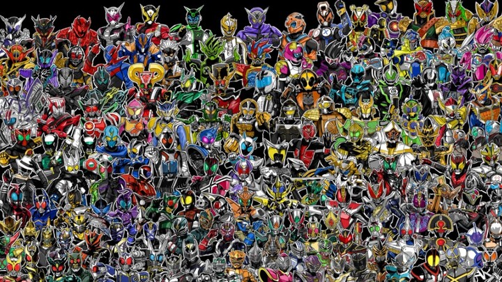 The painting process of 150 Kamen Riders