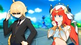 Aether is trying to get Nilou to join Harem...(Genshin Anime)