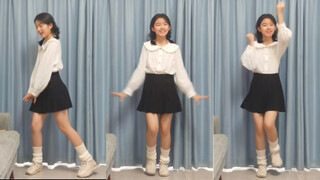 Dance cover of Ddu-Du Ddu-Du in white skirt under the blue sky