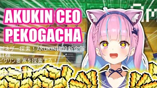 Even Akukin CEO Can't Resist Pekogacha! ft. Gacha Addicted Tenshi 【Hololive English Sub】