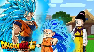 Minecraft - Who's Your Family? O FILHO DO GOKU SUPER SAIYAJIN BLUE 3 E CHICHI ! DRAGON BALL SUPER