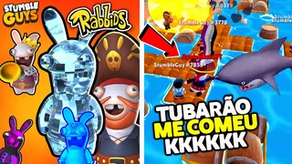 LIBEREI 100% TODAS AS SKINS RABBIDS SECRETAS DA BETA 0.50 NO STUMBLE GUYS [O TUBARÃO ME PEGOU 🦈] 😱