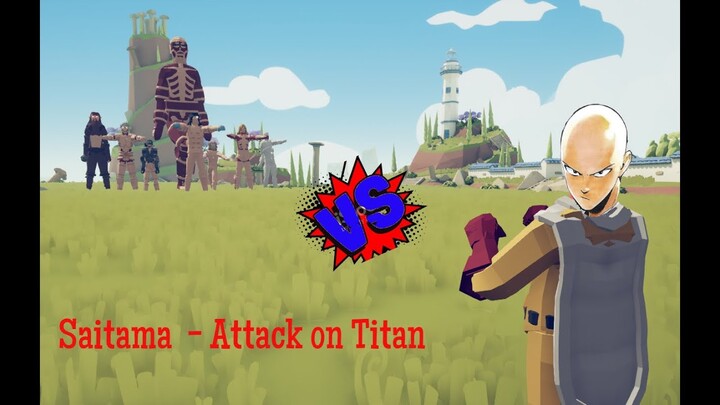 Saitama vs Titan - One Punch Man vs Attack on Titan