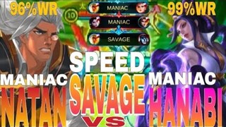 20 KILLS NATAN x HANABI PERFECT FARMING & ROTATION + SUPER SPEED MARKSMAN = 2X MANIAC + SAVAGE|MLBB