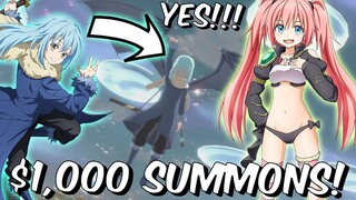 $1,000 Slime Isekai Summons - 10,000+ Gems! - HOW MANY GOD TIERS CHARACTERS - Slime Isekai: Memories