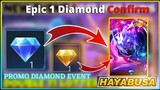 NEW GAME PROMO DIAMONDS AND EPIC HAYABUSA 1 DIAMOND |  MLBB NEW EVENT | Mobile Legends : Bang Bang