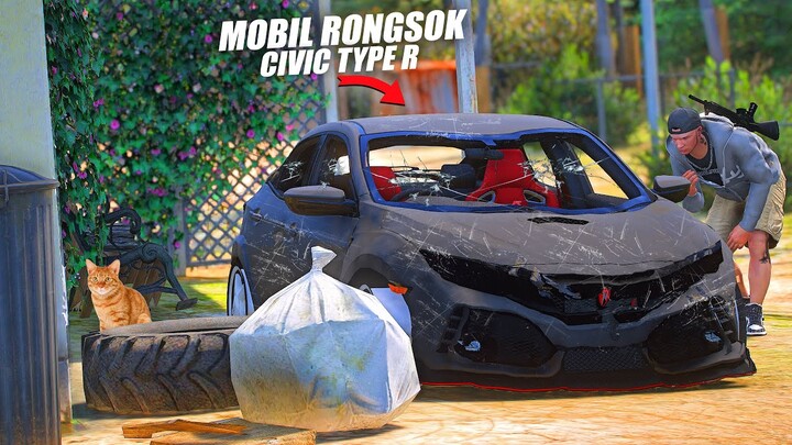 RESTORASI BANGKAI MOBIL HONDA CIVIC TYPE R TERBENGKALAI BERTAHUN TAHUN DI GTA 5 ROLEPLAY