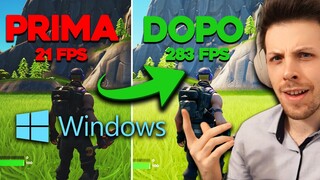 Come MIGLIORARE FPS e PRESTAZIONI del PC in 5 minuti 🚀Modern Warefare 2, Fortnite, Minecraft, Roblox