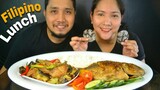 Filipino Food / Adobo sa Gata Manok + Crispy Fried Tilapia + Chewy Krinkles/ Mukbang Philippines