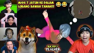 Reaksi Kocak Gamer Ngeprank Miss T Jatuh Ke Dalam Lubang Bawah Tanah | Scary Teacher 3D Indonesia