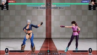 KOF15　チャンピオン　アンヘルvsユリ　８Hit空中２段コンボで５割　このスピードでこの減り方…