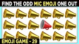 Mic Emoji Odd One Out Emoji Games No 28 | Find The Odd Emoji One Out | Find The Difference Hard