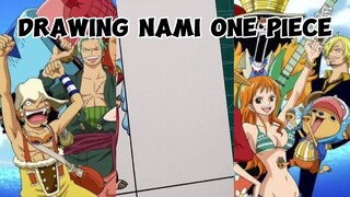 menggambar Nami one piece