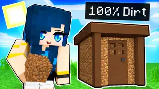 Minecraft but I can only BUILD with Dirt!