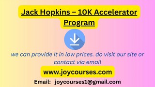 Jack Hopkins – 10K Accelerator Program