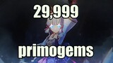 Claiming my 29,999th primogem from commissions and saving it until Ayaka's banner