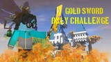 Gold Sword Only Challenge 😎😐 | Blockman Go Blocky Mods