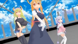 【mmdメイドラゴン】トール＆カンナカムイ＆ケツァルコアトルでチット・チャット・マーチ