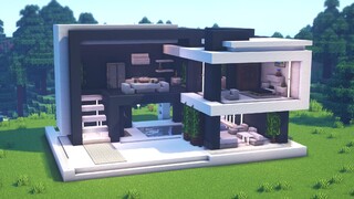 [Pengajaran Arsitektur Minecraft] Tutorial Sederhana Villa Modern
