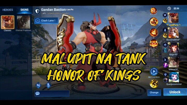 Malupit Na Tank GANDAN BASTION honor of kings