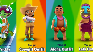 Subway Surfers Houston ปลดล็อก Prickly Cowgirl Outfit Aloha Outfit & Laki Outfit