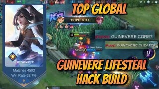 GUINEVERE LIFESTEAL HACK BUILD 2021 | BEST BUILD | TOP GLOBAL GUINEVERE | IMMORTAL! | MOBILE LEGENDS
