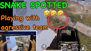 Snake Spotted - Playing with aggresive team | PUBG MOBILE - IPAD MINI 5