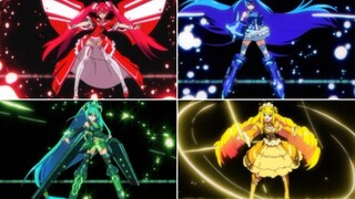 All the Scarlet Warriors have transformed. How did the two beautiful girls combine and transform?