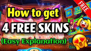 4 FREE SKINS🤯‼️ HOW TO GET⁉️🤔 MLBB FREE SKINS GUIDE🔥