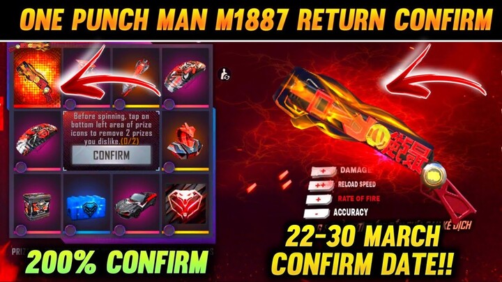 One Punch Man M1887 Return Confirm Date | NEXT M1887 SKIN IN FREE FIRE | PUNCH MAN M1887 RETURN |