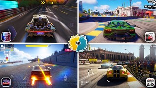 Racing Master VS Ace Racer VS Asphalt 9 VS GRID Autosport (Gameplay, Graphics Comparison)