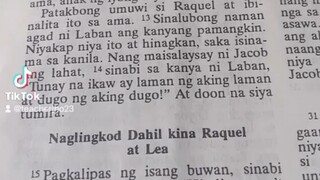 Pang Araw Araw na Talata.                                   Genesis 29:13-15