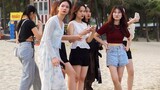 Vietnam Da Nang Promenade & Beach Scenes Walk Around See So Many Pretty Girls (Part 63)