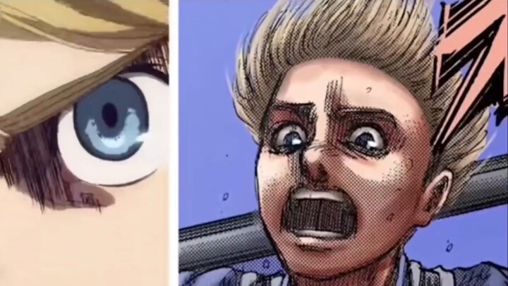 Comparison between the images in the final trailer of Attack on Titan and the original manga mappa's