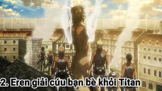 Eren hoá titan thủy tổ giải cứu đồng đội